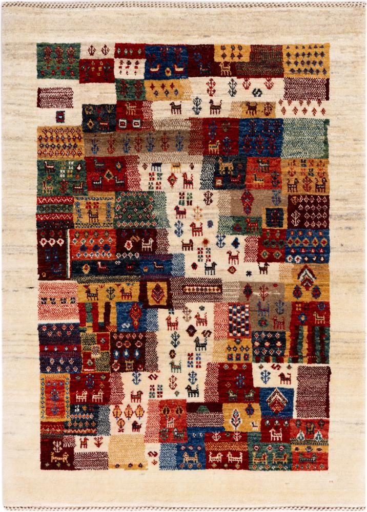 Tapis persan Persan Gabbeh Loribaft Atelier 119x86 119x86, Tapis persan Noué à la main