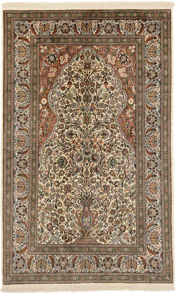 Indisk tæppe Kashmir Silke 198x119 198x119, Persisk tæppe Knyttet i hånden