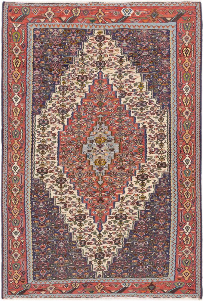 Persian Rug Kilim Senneh 244x164 244x164, Persian Rug Knotted by hand