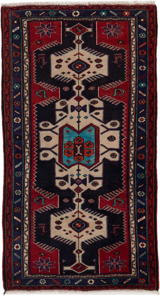 Tapis persan Hamadan 194x108 194x108, Tapis persan Noué à la main