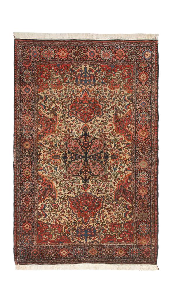 Alfombra persa Farahan Antiguo 220x128 220x128, Alfombra persa Anudado a mano