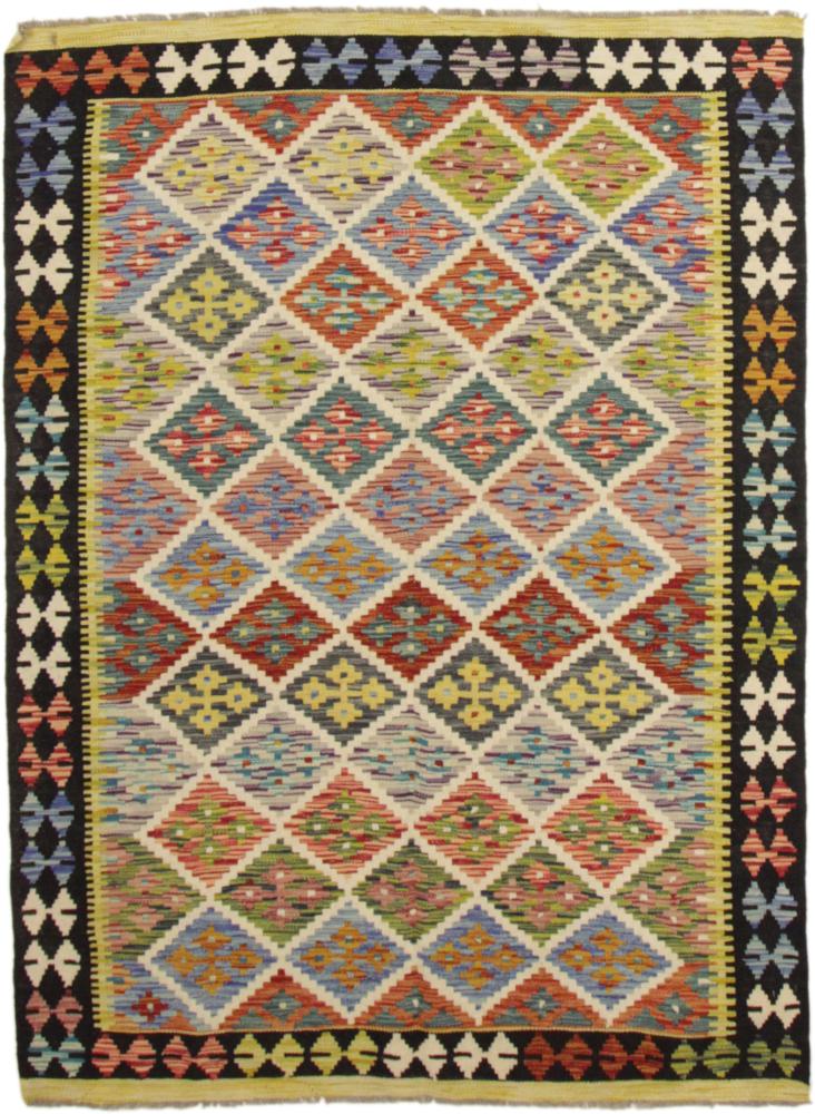 Tapis afghan Kilim Afghan 198x147 198x147, Tapis persan Tissé à la main