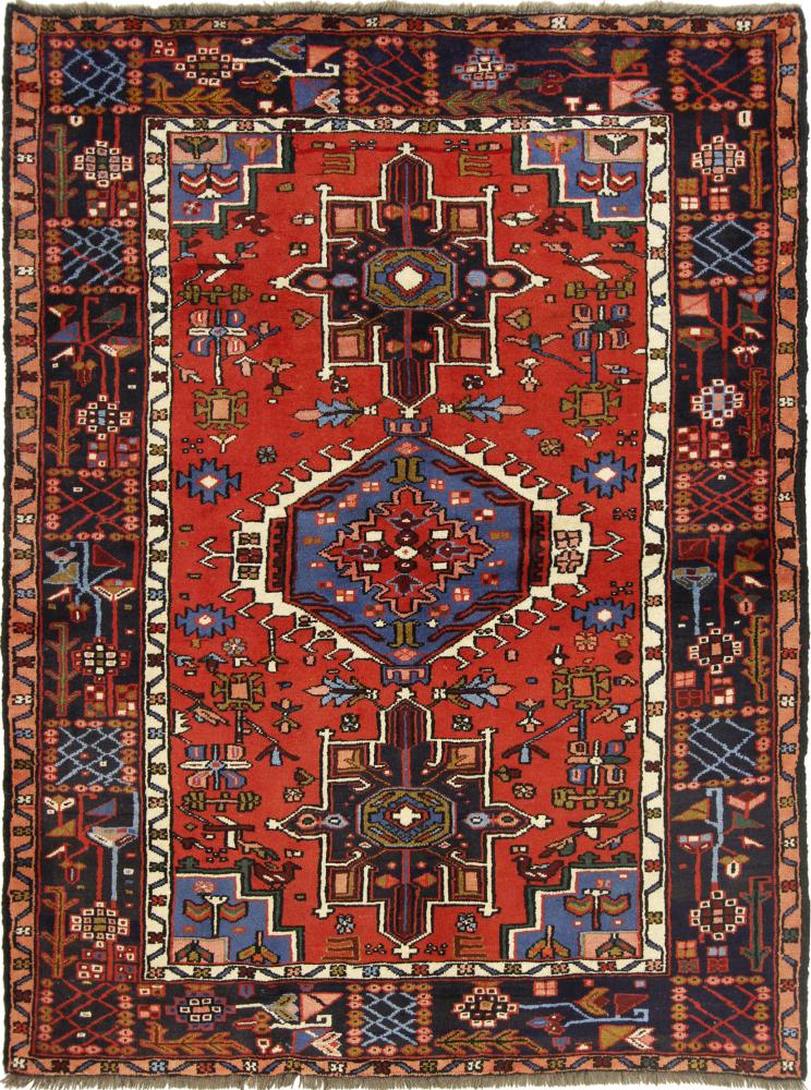  ペルシャ絨毯 Gharadjeh 198x153 198x153,  ペルシャ絨毯 手織り