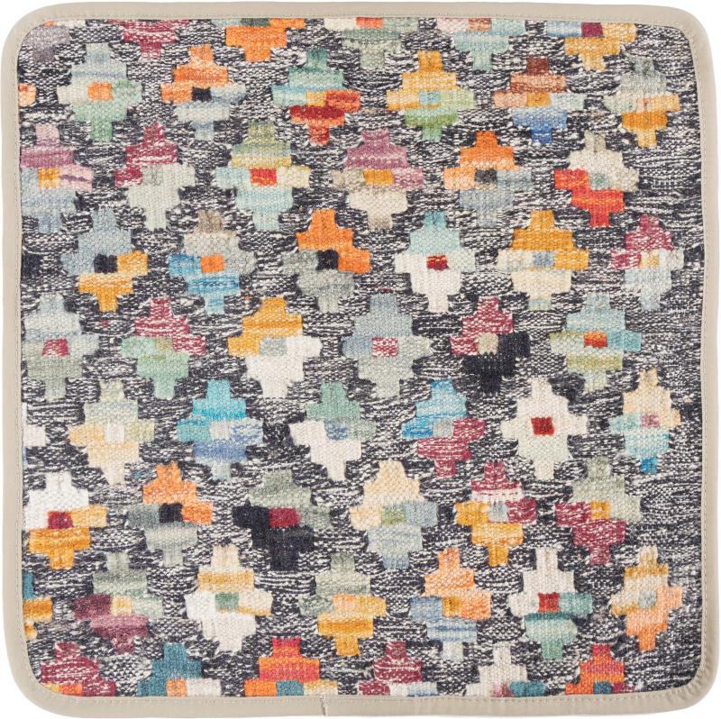 Afghan rug Kilim Afghan Cushion Cover 40x40 40x40, Persian Rug Knotted by hand
