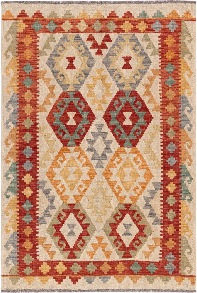 Tapis afghan Kilim Afghan 150x101 150x101, Tapis persan Tissé à la main