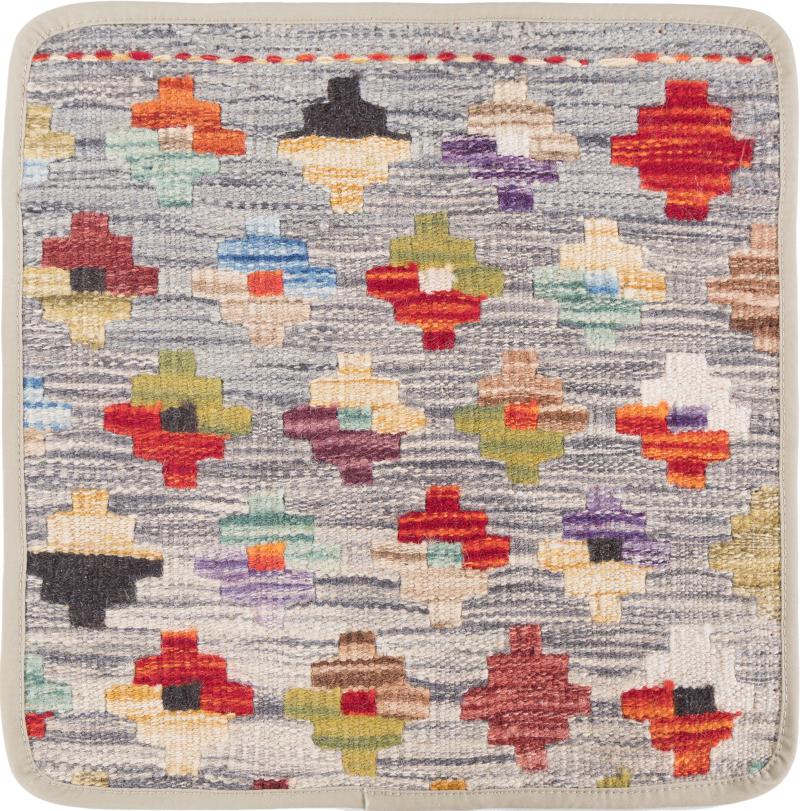 Afghan rug Kilim Afghan Cushion Cover 40x40 40x40, Persian Rug Knotted by hand