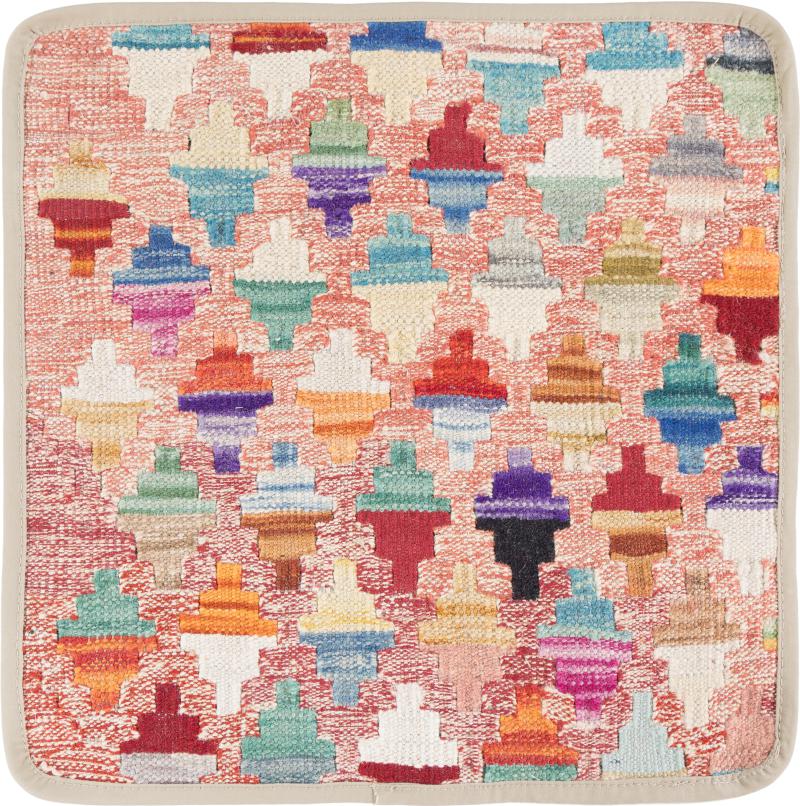 Afghan rug Kilim Afghan Cushion Cover 40x40 40x40, Persian Rug Knotted by hand