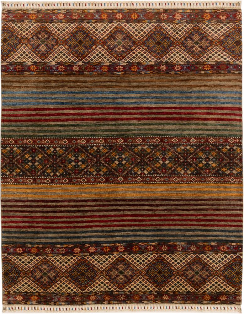 Afghan rug Arijana Shaal 190x155 190x155, Persian Rug Knotted by hand