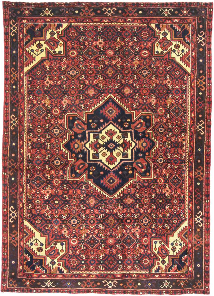 Persian Rug Hosseinabad 7'0"x5'0" 7'0"x5'0", Persian Rug Knotted by hand