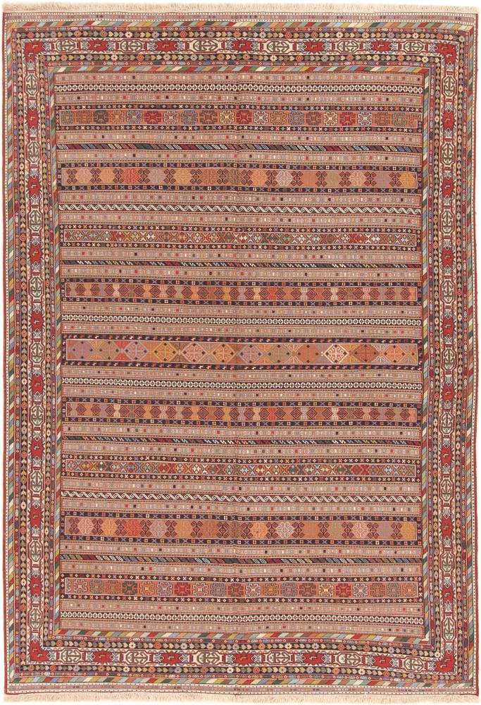 Tapete persa Kilim Soozani 287x197 287x197, Tapete persa Tecido à mão