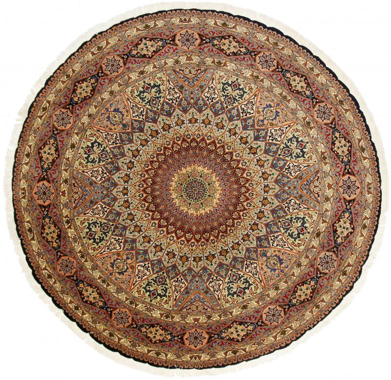 Tapete persa Tabriz 50Raj 251x249 251x249, Tapete persa Atado à mão