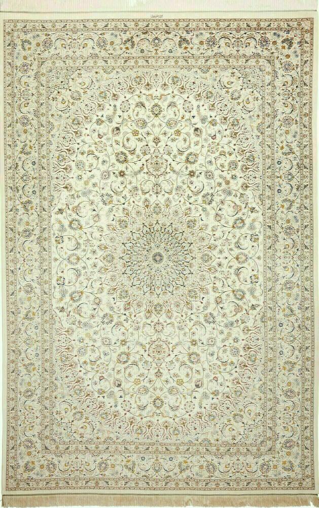 Tapis persan Ghom Soie 294x194 294x194, Tapis persan Noué à la main