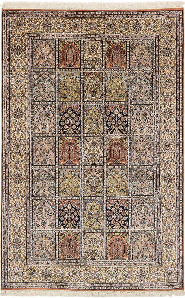 Indisk tæppe Kashmir Silke 194x120 194x120, Persisk tæppe Knyttet i hånden