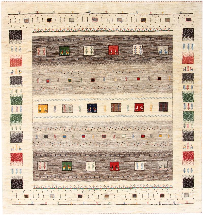Tappeto persiano Persia Gabbeh Loribaft Nature 222x211 222x211, Tappeto persiano Annodato a mano
