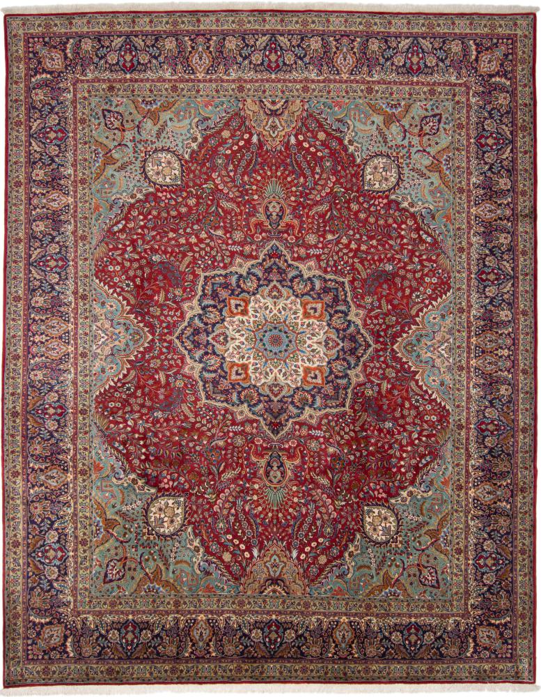 Tapete persa Tabriz 383x299 383x299, Tapete persa Atado à mão