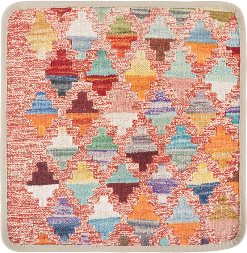 Afghan rug Kilim Afghan Cushion Cover 40x40 40x40, Persian Rug Knotted by hand