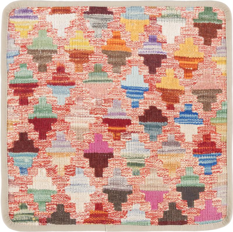 Afghan rug Kilim Afghan Cushion Cover 40x40 40x40, Persian Rug Knotted by hand