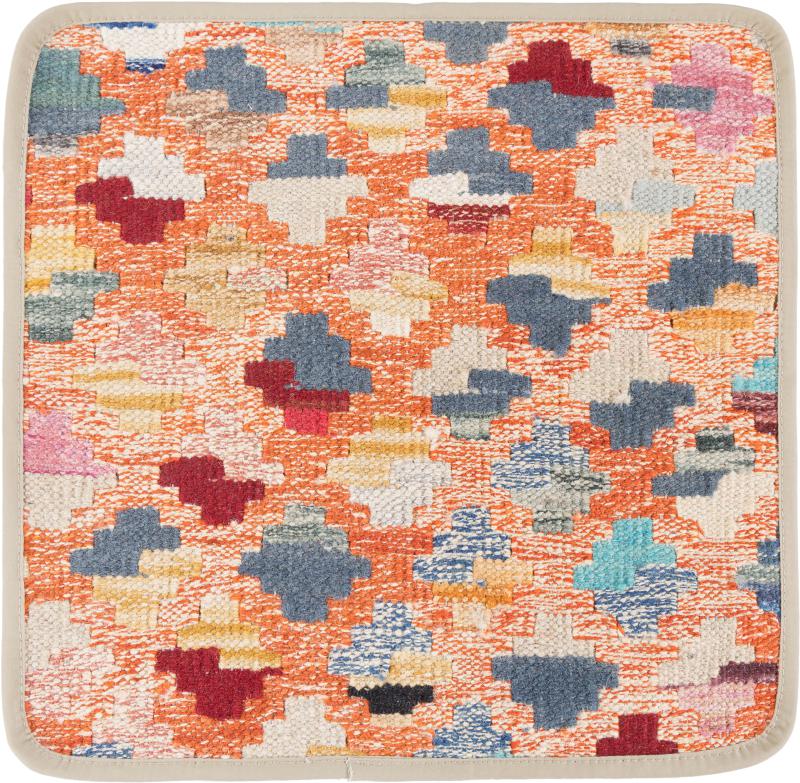 Afghan rug Kilim Afghan Cushion Cover 40x40 40x40, Persian Rug Knotted by hand