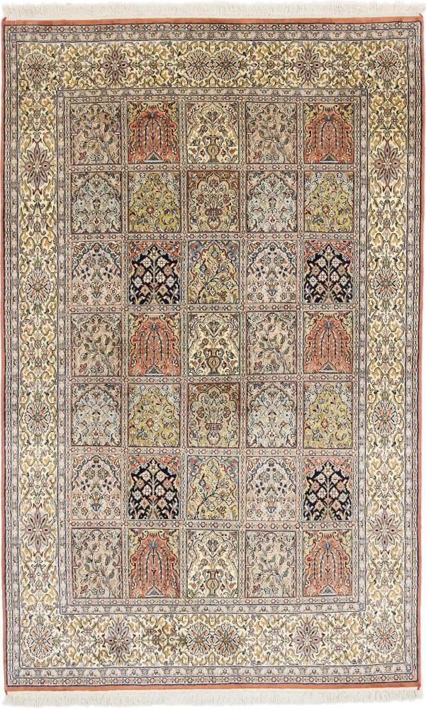 Indisk tæppe Kashmir Silke 199x124 199x124, Persisk tæppe Knyttet i hånden