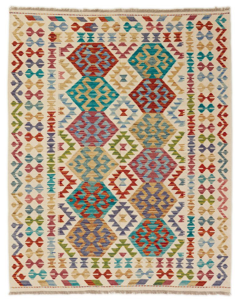 Covor afgan Chilim Afghan 194x156 194x156, Covor persan Țesut manual