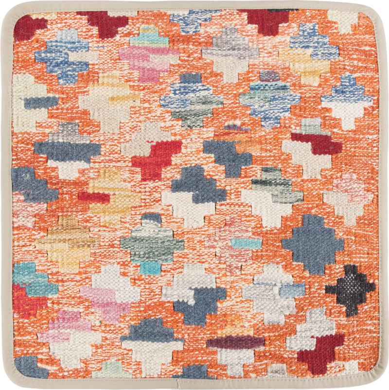 Afghan rug Kilim Afghan Cushion Cover 40x40 40x40, Persian Rug Knotted by hand