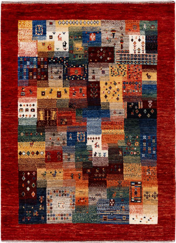 Tapis persan Persan Gabbeh Loribaft Atelier 122x91 122x91, Tapis persan Noué à la main