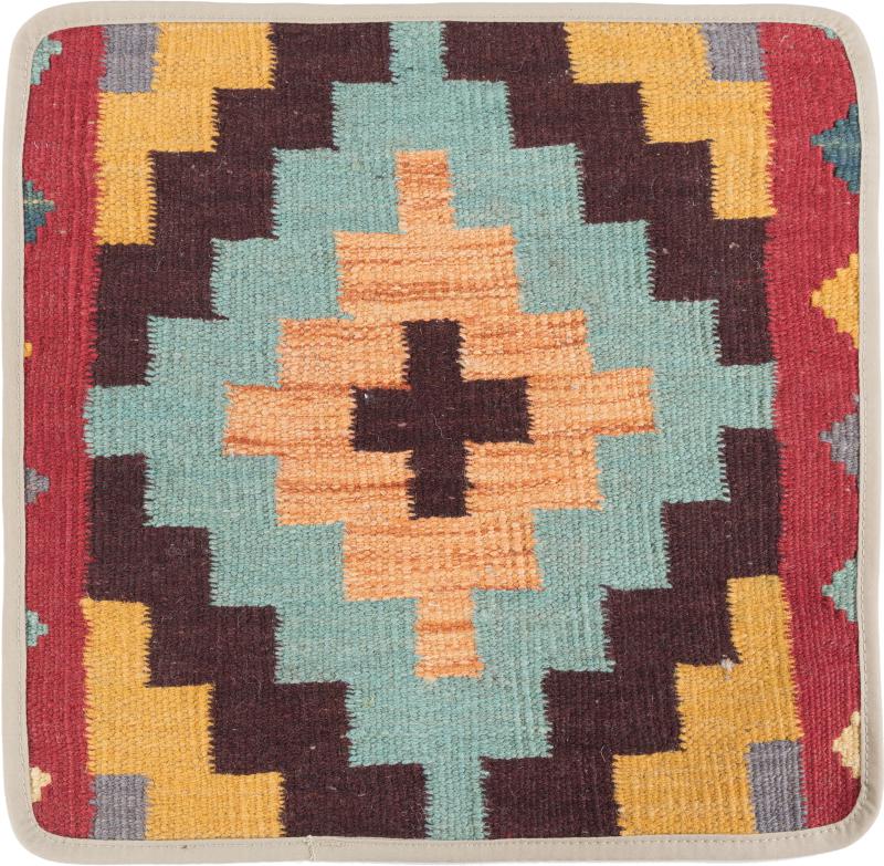 Afghan rug Kilim Afghan Cushion Cover 40x40 40x40, Persian Rug Knotted by hand