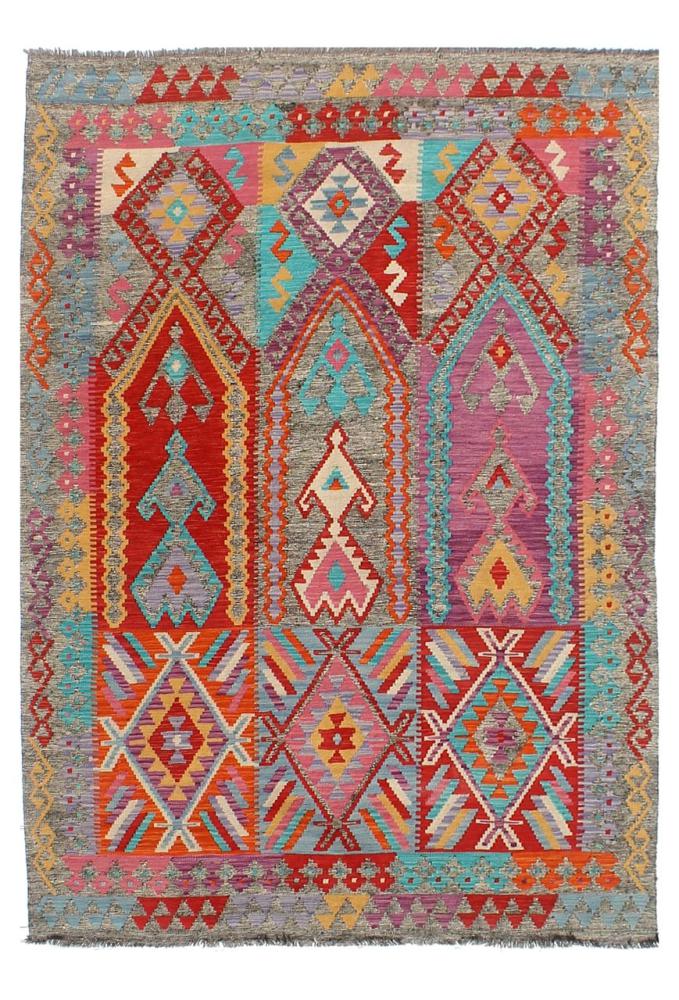 Afghan rug Kilim Afghan 8'0"x5'10" 8'0"x5'10", Persian Rug Woven by hand