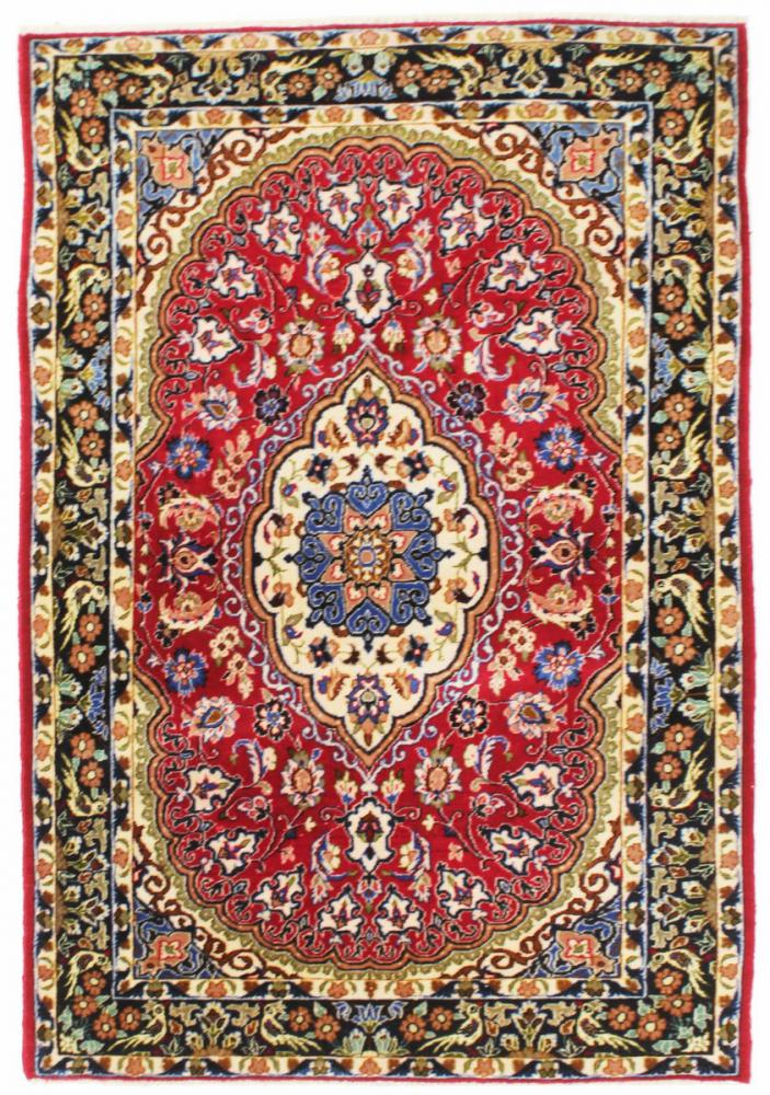 Persian Rug Isfahan Silk Warp 103x72 103x72, Persian Rug Knotted by hand