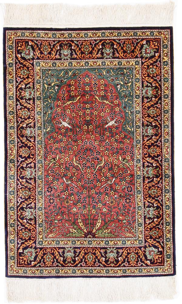 Indo rug Kashmir Silk 99x63 99x63, Persian Rug Knotted by hand
