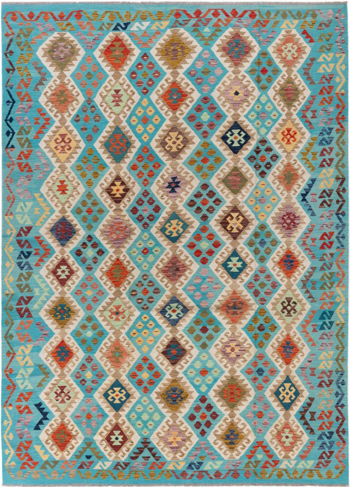 Afghanischer Teppich Kelim Afghan 345x251 345x251, Perserteppich Handgewebt