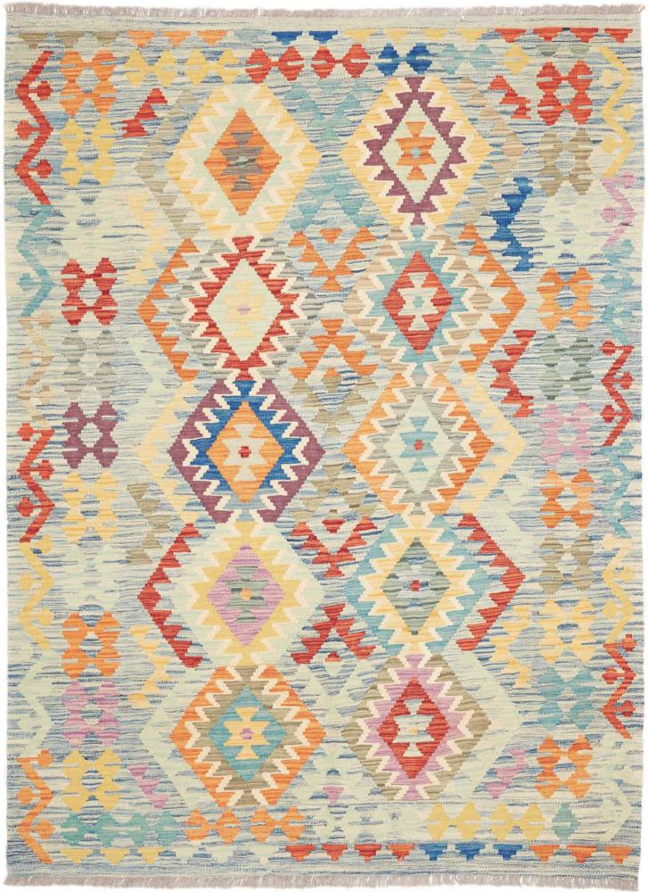 Afghanischer Teppich Kelim Afghan 207x156 207x156, Perserteppich Handgewebt