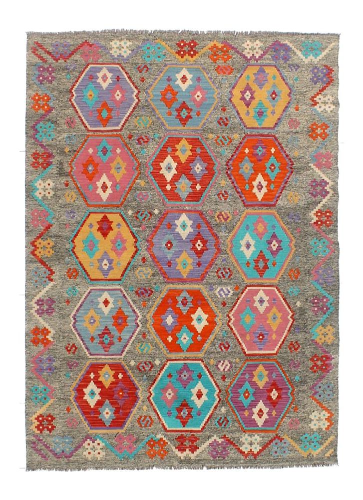 Afghan rug Kilim Afghan 8'1"x5'10" 8'1"x5'10", Persian Rug Woven by hand