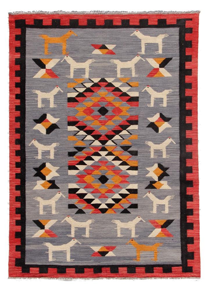 Alfombra afgana Kilim Afghan Heritage 202x145 202x145, Alfombra persa Tejido a mano
