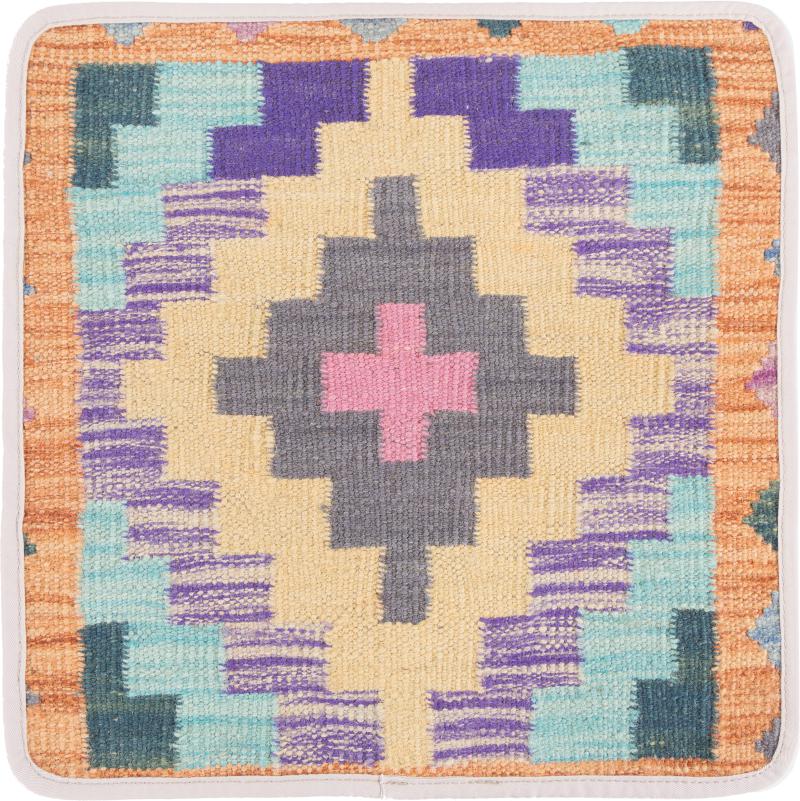 Afghan rug Kilim Afghan Cushion Cover 40x40 40x40, Persian Rug Knotted by hand