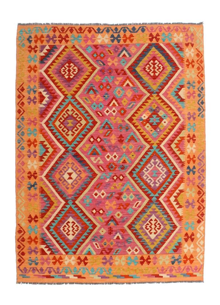 Afghan rug Kilim Afghan 7'10"x5'9" 7'10"x5'9", Persian Rug Woven by hand