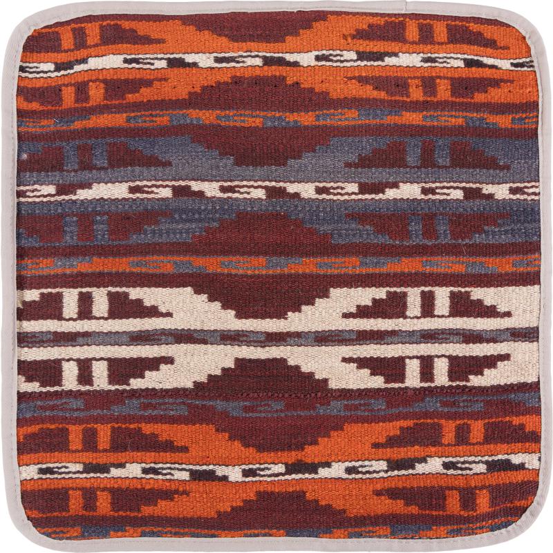 Afghan rug Kilim Afghan Cushion Cover 40x40 40x40, Persian Rug Knotted by hand