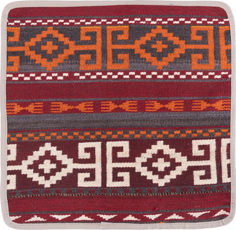 Afghan rug Kilim Afghan Cushion Cover 40x40 40x40, Persian Rug Knotted by hand