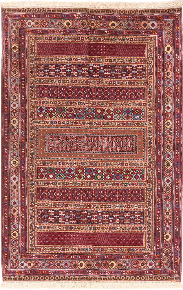 Tapete persa Kilim Soozani 199x131 199x131, Tapete persa Tecido à mão