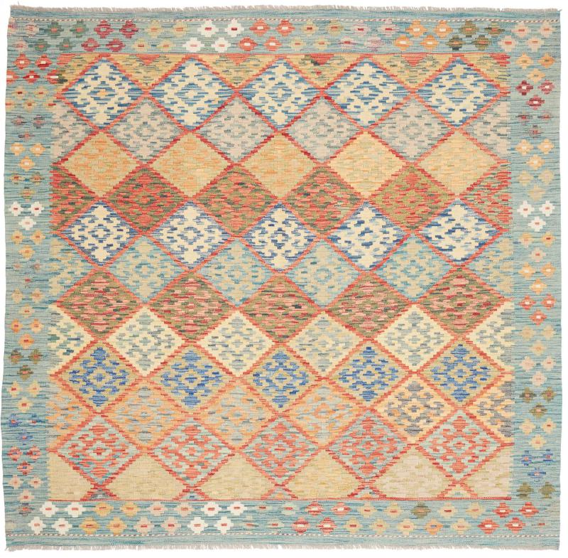 Covor afgan Chilim Afghan 195x205 195x205, Covor persan Lucrate de mână