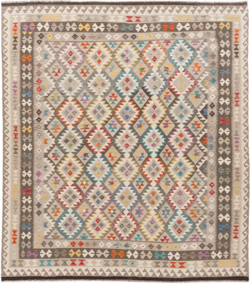 Tapete afegão Kilim Afegão 290x258 290x258, Tapete persa Tecido à mão