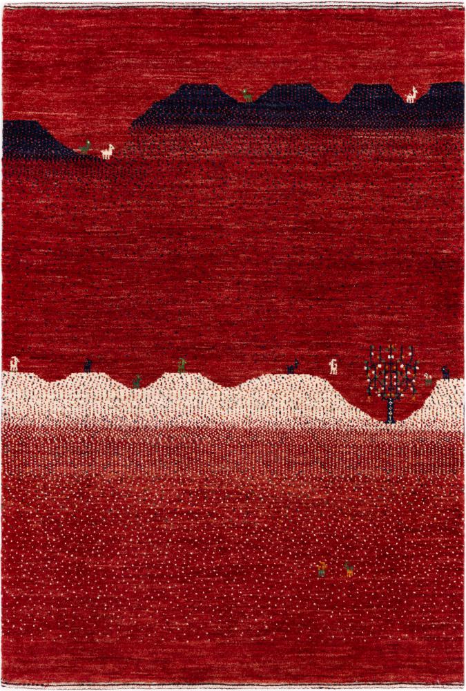 Tapis persan Persan Gabbeh Loribaft Atelier 119x82 119x82, Tapis persan Noué à la main