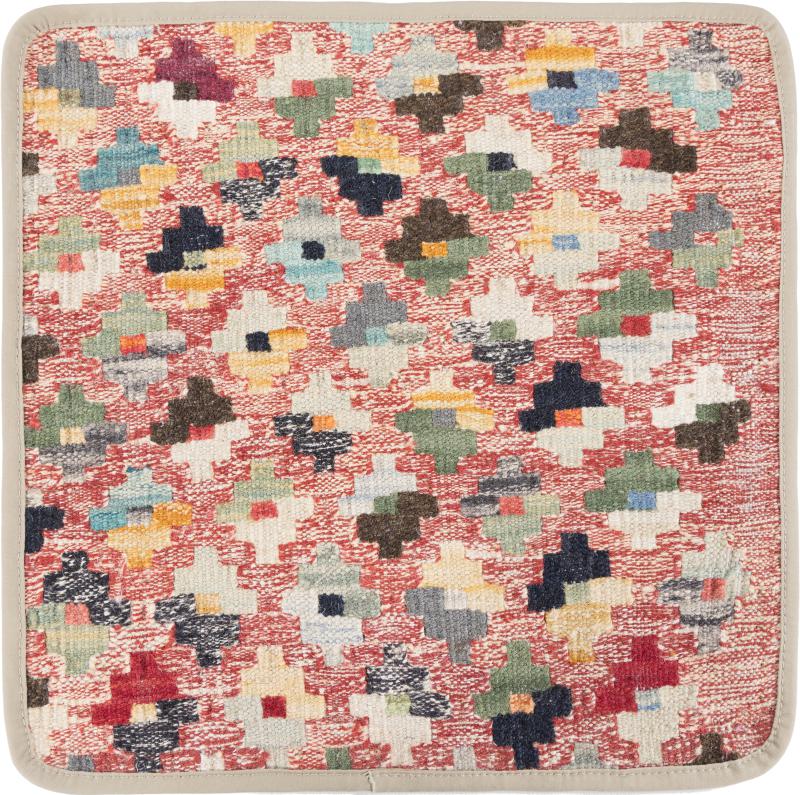 Afghan rug Kilim Afghan Cushion Cover 40x40 40x40, Persian Rug Knotted by hand