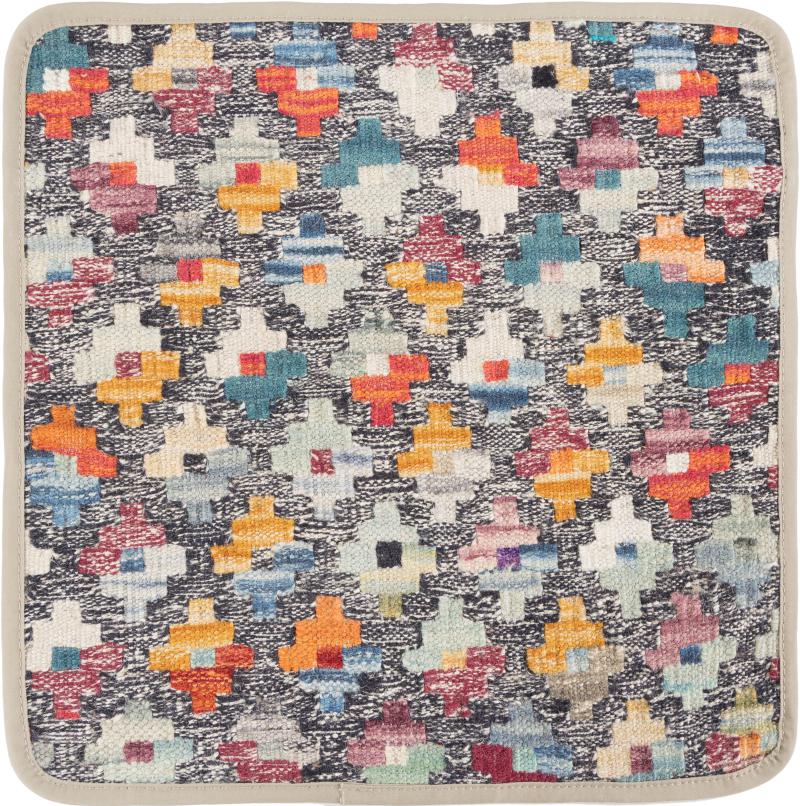 Afghan rug Kilim Afghan Cushion Cover 40x40 40x40, Persian Rug Knotted by hand
