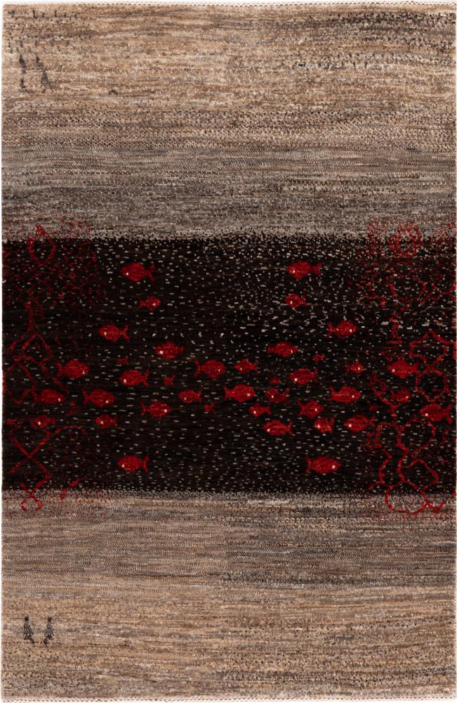 Perzisch tapijt Perzisch Gabbeh Loribaft Nowbaft 150x101 150x101, Perzisch tapijt Handgeknoopte