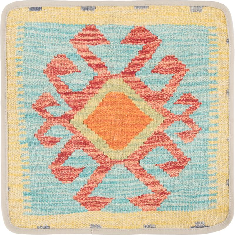 Afghanska mattan Kilim Afghan Kuddfodral 40x40 40x40, Persisk matta Knuten för hand