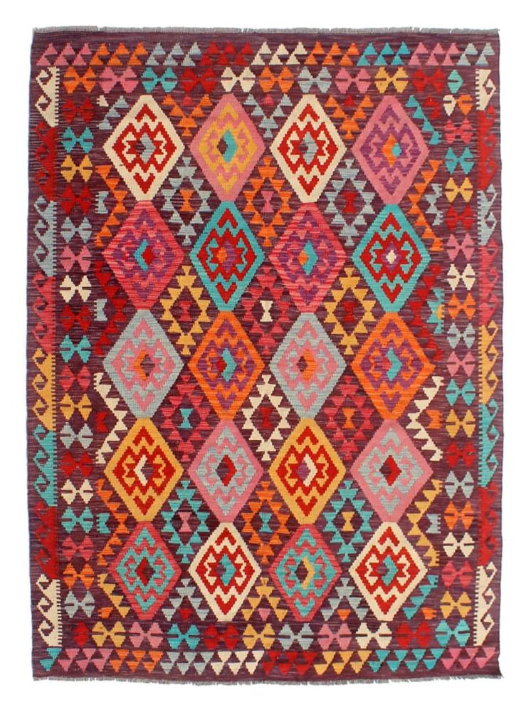 Afghan rug Kilim Afghan 7'11"x6'0" 7'11"x6'0", Persian Rug Woven by hand