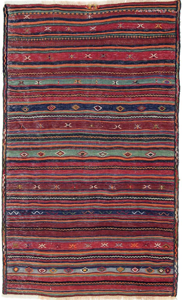 Persisk tæppe Kelim Fars 209x127 209x127, Persisk tæppe Håndvævet