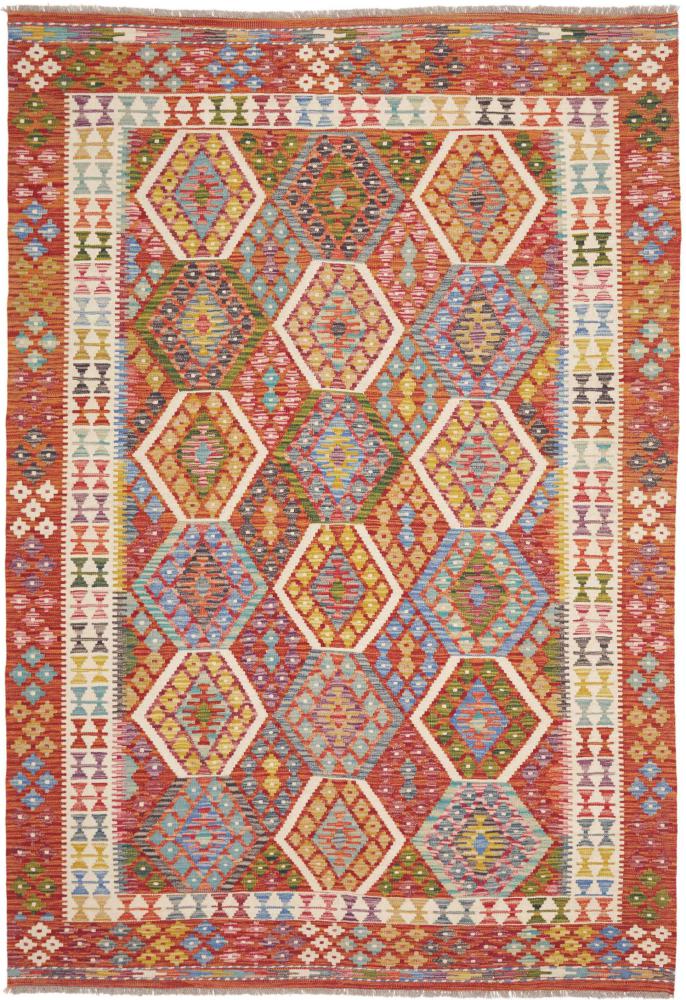 Afghaans tapijt Kilim Afghan 252x175 252x175, Perzisch tapijt Handgeweven
