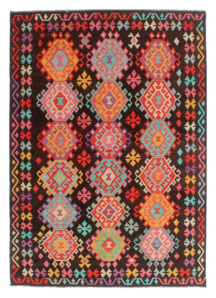 Afghan rug Kilim Afghan 9'6"x6'6" 9'6"x6'6", Persian Rug Woven by hand